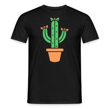 Kaktus - Männer T-Shirt - Schwarz - Vorne - AI Model Male 178 light (178cm)
