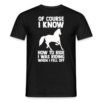Horse Lover Équitation Chevaux - T-shirt homme - noir - Devant - AI Model Male 178 light (178cm)