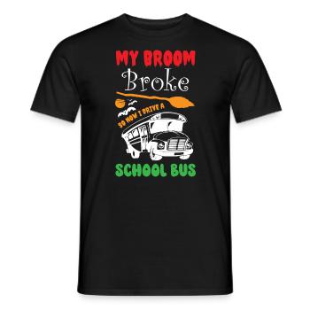Funny Witch School Bus Driver Halloween - Männer T-Shirt - Schwarz - Vorne - AI Model Male 178 light (178cm)