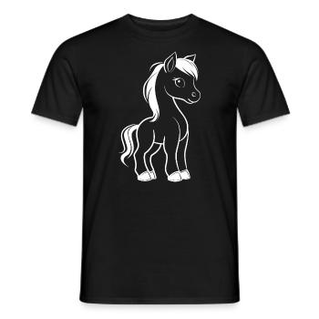 Poney - T-shirt homme - noir - Devant - AI Model Male 178 light (178cm)