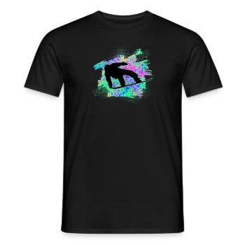 Planche à neige - T-shirt homme - noir - Devant - AI Model Male 178 light (178cm)