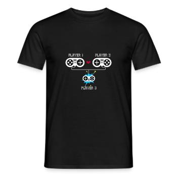 Sex Reveal Party Gamer Player 3 - Men's T-Shirt - black - Front - AI Model Male 178 light (178cm)
