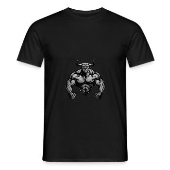 Muscles Taureau Musculation Taureau - T-shirt homme - noir - Devant - AI Model Male 178 light (178cm)