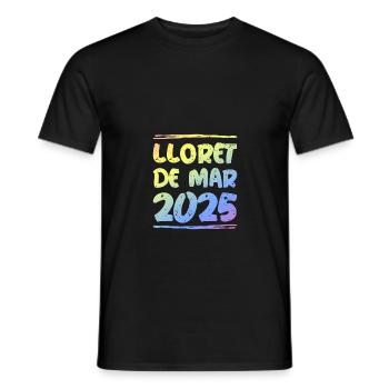 Lloret De Mar 2025 Bunt - Männer T-Shirt - Schwarz - Vorne - AI Model Male 178 light (178cm)