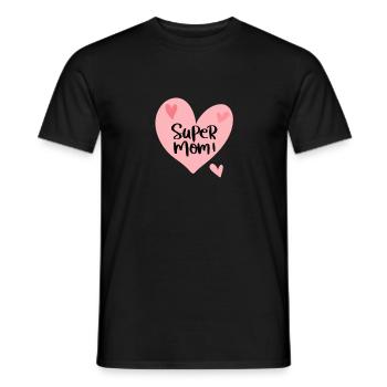 Super mom - Men's T-Shirt - black - Front - AI Model Male 178 light (178cm)