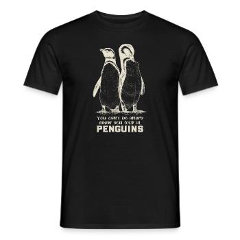 Pinguine - Männer T-Shirt - Schwarz - Vorne - AI Model Male 178 light (178cm)