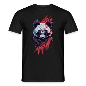 Panda Ninja Dark Fantasy Evil - Men's T-Shirt - black - Front - AI Model Male 178 light (178cm)