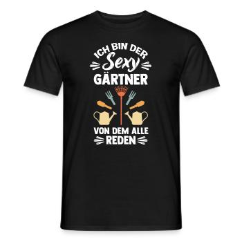 Sexy Gärtner Farmer Gemüse Garten Liebe Spruch Nat - Männer T-Shirt - Schwarz - Vorne - AI Model Male 178 light (178cm)