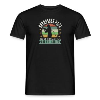 Hornusser Papa Wie ein normaler Papa nur viel cool - Männer T-Shirt - Schwarz - Vorne - AI Model Male 178 light (178cm)