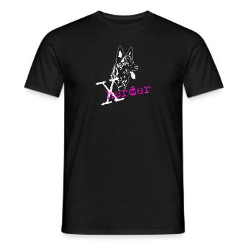 X- Herder pink - Männer T-Shirt - Schwarz - Vorne - AI Model Male 178 light (178cm)