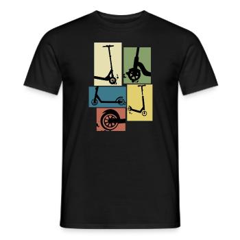 Roller vintage roller driver gift - Men's T-Shirt - black - Front - AI Model Male 178 light (178cm)