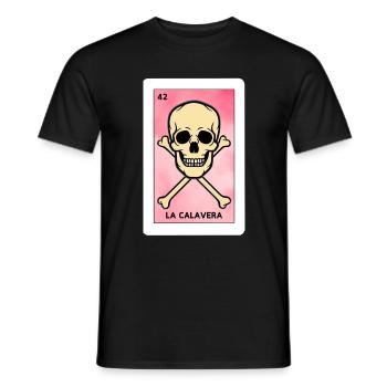 La « loterie » mexicaine du crâne - T-shirt homme - noir - Devant - AI Model Male 178 light (178cm)