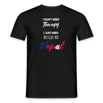Népal idée cadeau drôle dicton drôle - T-shirt homme - noir - Devant - AI Model Male 178 light (178cm)
