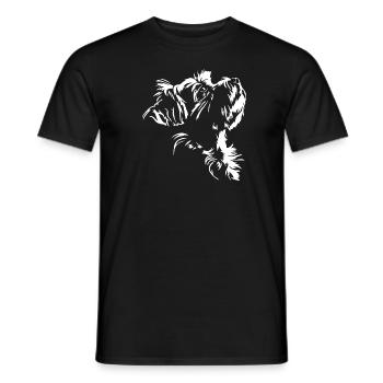 Chiens maltais Silhouette de chien Wilsigns - T-shirt homme - noir - Devant - AI Model Male 178 light (178cm)