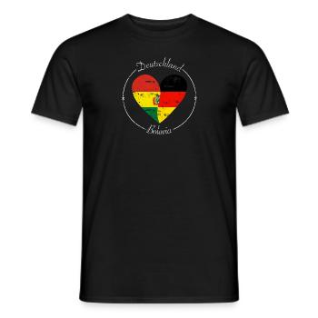 Bolivia Deutschland Herz Flagge weiß - Männer T-Shirt - Schwarz - Vorne - AI Model Male 178 light (178cm)
