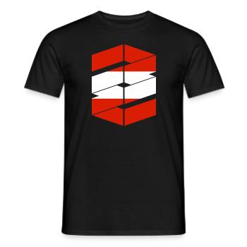 Austria Flag Austria Austrian Flag AT - Men's T-Shirt - black - Front - AI Model Male 178 light (178cm)