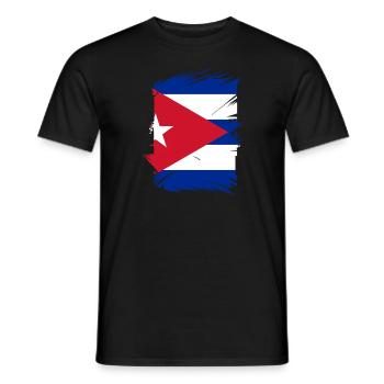 Kuba Flagge Karibik Urlaub Cuba Reise Havanna - Männer T-Shirt - Schwarz - Vorne - AI Model Male 178 light (178cm)