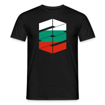 Bulgarien Flagge Bulgarische Fahne Goldstrand - Männer T-Shirt - Schwarz - Vorne - AI Model Male 178 light (178cm)