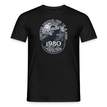 Legendary since 1980 - Men's T-Shirt - black - Front - AI Model Male 178 light (178cm)
