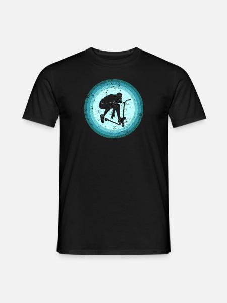 Stunt Scooter Scooter Kids Young Retro - Men's T-Shirt - black