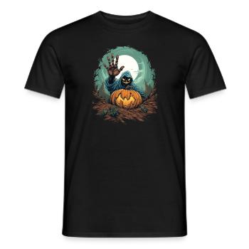 Halloween Emerging Hands Citrouille effrayante - T-shirt homme - noir - Devant - AI Model Male 178 light (178cm)