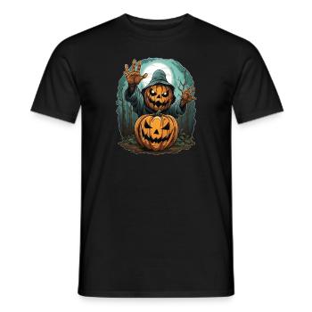 Halloween Mains émergentes Citrouille effrayante - T-shirt homme - noir - Devant - AI Model Male 178 light (178cm)