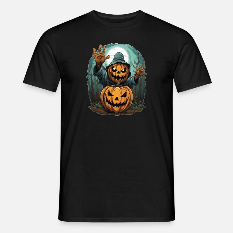 Halloween Emerging Hands Spooky Pumpkin - Men's T-Shirt - black