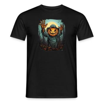 Halloween Mains émergentes Citrouille effrayante - T-shirt homme - noir - Devant - AI Model Male 178 light (178cm)