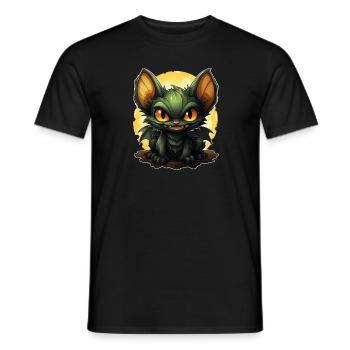 Bat Halloween I Cartoon Cute Bat - Männer T-Shirt - Schwarz - Vorne - AI Model Male 178 light (178cm)