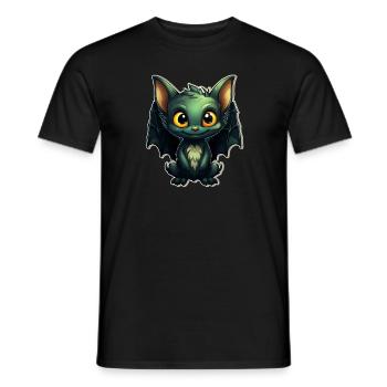 Bat Halloween I Cartoon Cute Bat - Männer T-Shirt - Schwarz - Vorne - AI Model Male 178 light (178cm)