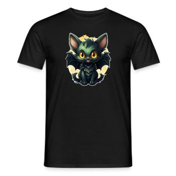 Bat Halloween I Cartoon Cute Bat - Männer T-Shirt - Schwarz - Vorne - AI Model Male 178 light (178cm)