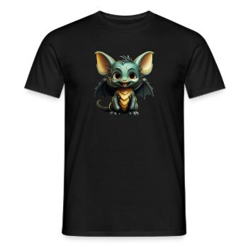 Bat Halloween I Cartoon Cute Bat - Männer T-Shirt - Schwarz - Vorne - AI Model Male 178 light (178cm)