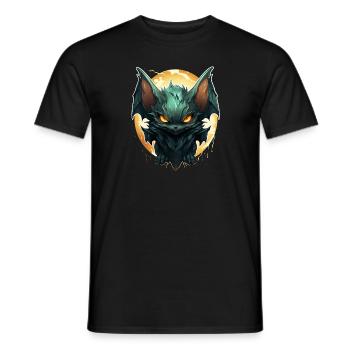 Bat Halloween I Cartoon Cute Bat - Männer T-Shirt - Schwarz - Vorne - AI Model Male 178 light (178cm)
