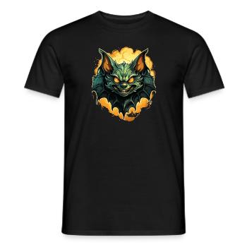 Bat Halloween I Cartoon Cute Bat - Männer T-Shirt - Schwarz - Vorne - AI Model Male 178 light (178cm)
