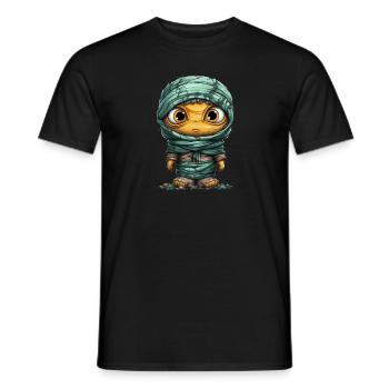 Halloween Spooky Cartoon Mummy - T-shirt homme - noir - Devant - AI Model Male 178 light (178cm)