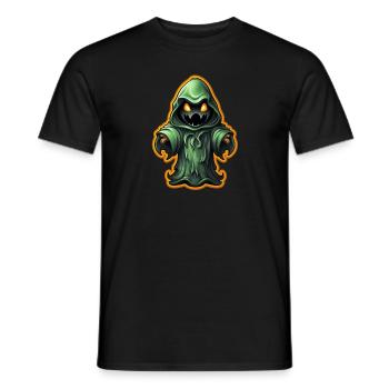 Ghost Lover Cartoon Style Halloween Ghost Spooky - Männer T-Shirt - Schwarz - Vorne - AI Model Male 178 light (178cm)