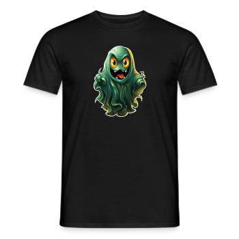 Ghost Lover Cartoon Style Halloween Ghost Spooky - Männer T-Shirt - Schwarz - Vorne - AI Model Male 178 light (178cm)