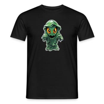 Ghost Lover Cartoon Style Halloween Ghost Spooky - Männer T-Shirt - Schwarz - Vorne - AI Model Male 178 light (178cm)