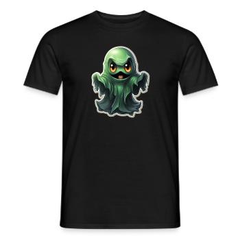 Ghost Lover Cartoon Style Halloween Ghost Spooky - Männer T-Shirt - Schwarz - Vorne - AI Model Male 178 light (178cm)