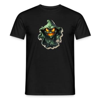 Ghost Lover Cartoon Style Halloween Ghost Spooky - Männer T-Shirt - Schwarz - Vorne - AI Model Male 178 light (178cm)
