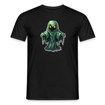 Ghost Lover Cartoon Style Halloween Ghost Spooky - Männer T-Shirt - Schwarz - Vorne - AI Model Male 178 light (178cm)