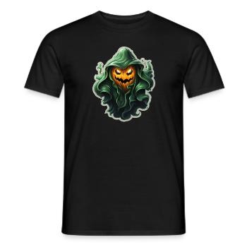 Ghost Lover Cartoon Style Halloween Ghost Spooky - Männer T-Shirt - Schwarz - Vorne - AI Model Male 178 light (178cm)