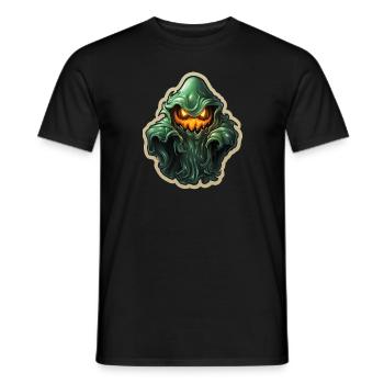 Ghost Lover Cartoon Style Halloween Ghost Spooky - Männer T-Shirt - Schwarz - Vorne - AI Model Male 178 light (178cm)