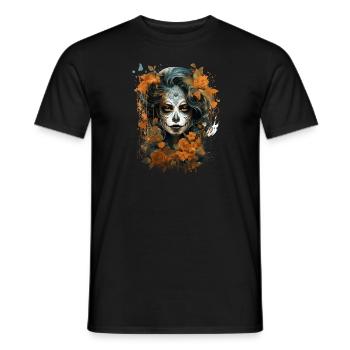 Day Of The Dead I Sugar Skull I Dia De Los Muertos - Männer T-Shirt - Schwarz - Vorne - AI Model Male 178 light (178cm)