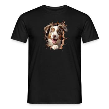 Australian Shepherd Owner - Perfect Aussie - Men's T-Shirt - black - Front - AI Model Male 178 light (178cm)