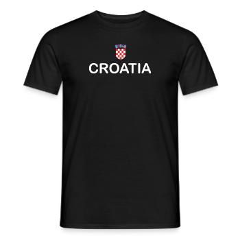 Croatie (Hrvatska) - T-shirt homme - noir - Devant - AI Model Male 178 light (178cm)
