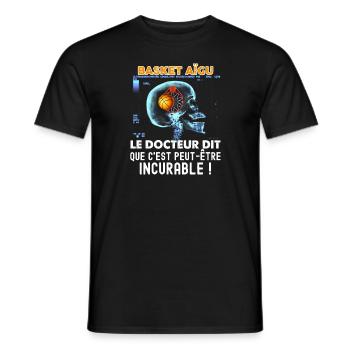 Basket Humour Basketball Le Docteur Dit - T-shirt homme - noir - Devant - AI Model Male 178 light (178cm)