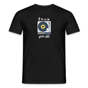 vous funk tous les LP pour brillant - T-shirt homme - noir - Devant - AI Model Male 178 light (178cm)