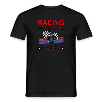 Racing Racer Saying Car Racing Gift - Men's T-Shirt - black - Front - AI Model Male 178 light (178cm)