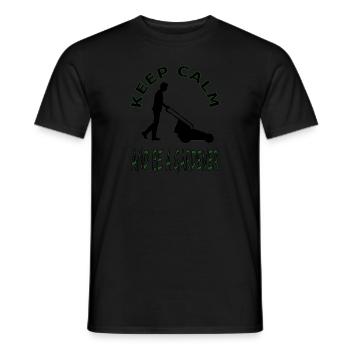 Ich bin stolzer Gärtner Rasenmäher gießen Geschenk - Männer T-Shirt - Schwarz - Vorne - AI Model Male 178 light (178cm)